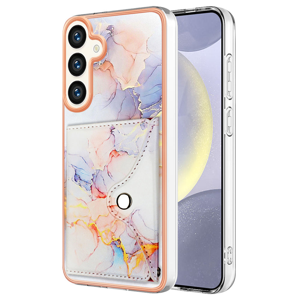 YB Leather Coating Series-9 for Samsung Galaxy S24+ Case Leather+TPU Card Slots IMD Phone Cover YB Leather Coating Series-9 for Samsung Galaxy S24+ Case Leather+TPU Card Slots IMD Phone Cover